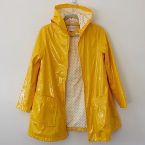 ASOS Yellow Raincoat Polka Dot Lining